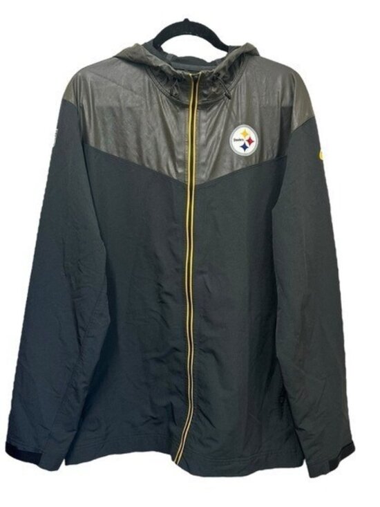 Nike Other - Nike Steelers On Field Jacket XL Full Zip Hooded NFL Black 597674-032 FLAW sssss